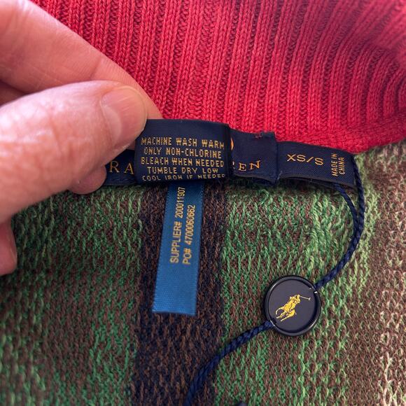 POLO Ralph Lauren Aztec Drape Cardigan Sweater NWT XS/S - Picture 7 of 8